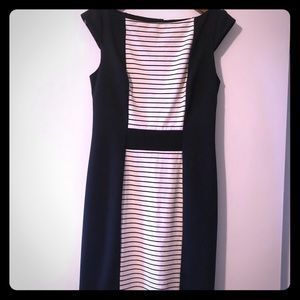 Vince Camuto Black/White Striped Dress